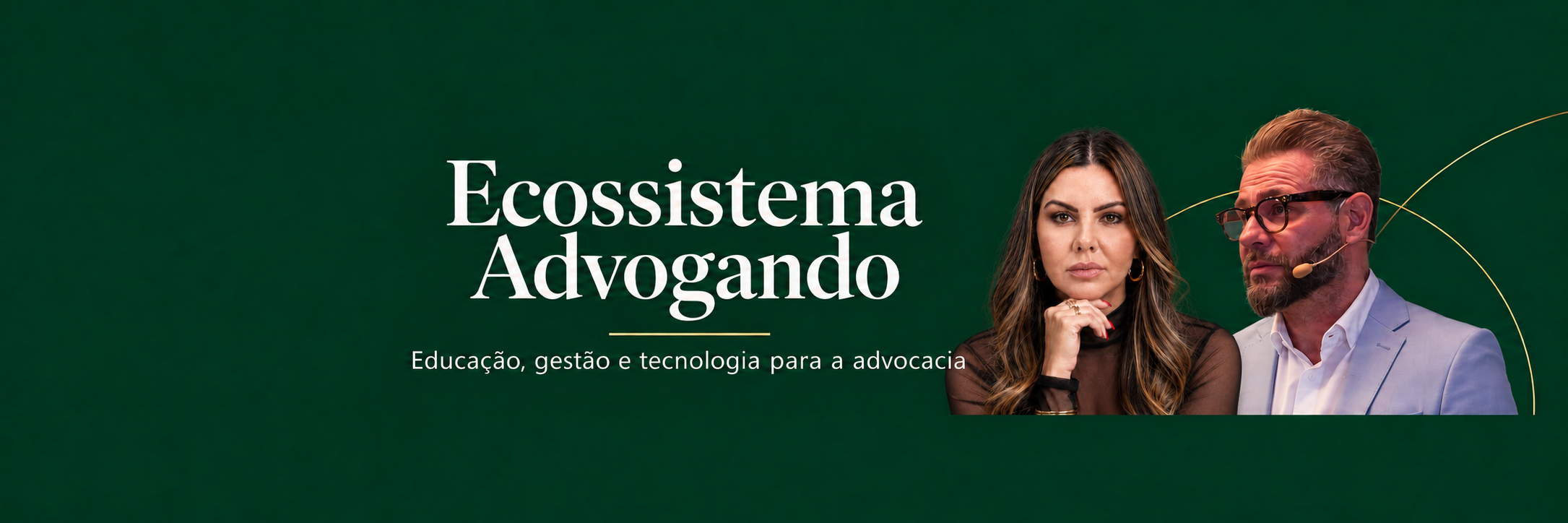 Composição editorial de Daiane em retrato de estúdio e Vinicius fotografado durante a TAG São Paulo